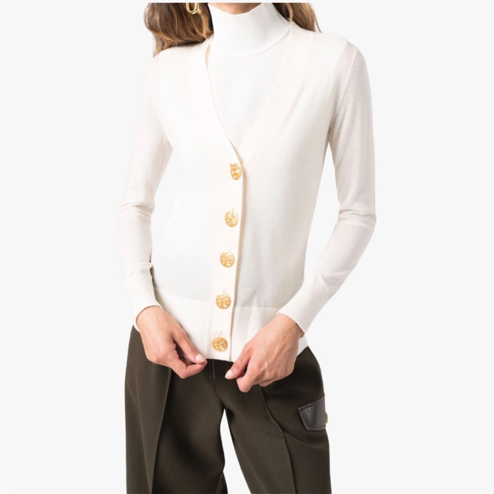 Tory Burch 100% Merino Wool Women’s Sweater/Cardigan - Size: XS - Picture 16 of 17
